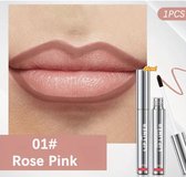 1 Stuk Rose Pink Lip Stain - Langhoudende Lippenstift - Peel-Off Lip Tint - Waterdicht & Vlekbestendig - Subtiele tot Opvallende Tinten - Hydraterende Lip Stain
