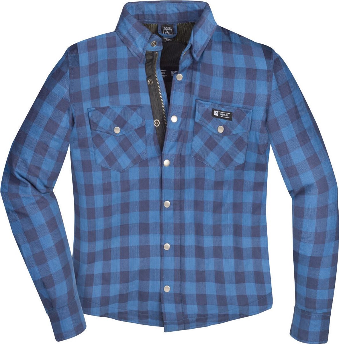 Merlin Axe Blauw Motorshirt - Shirts