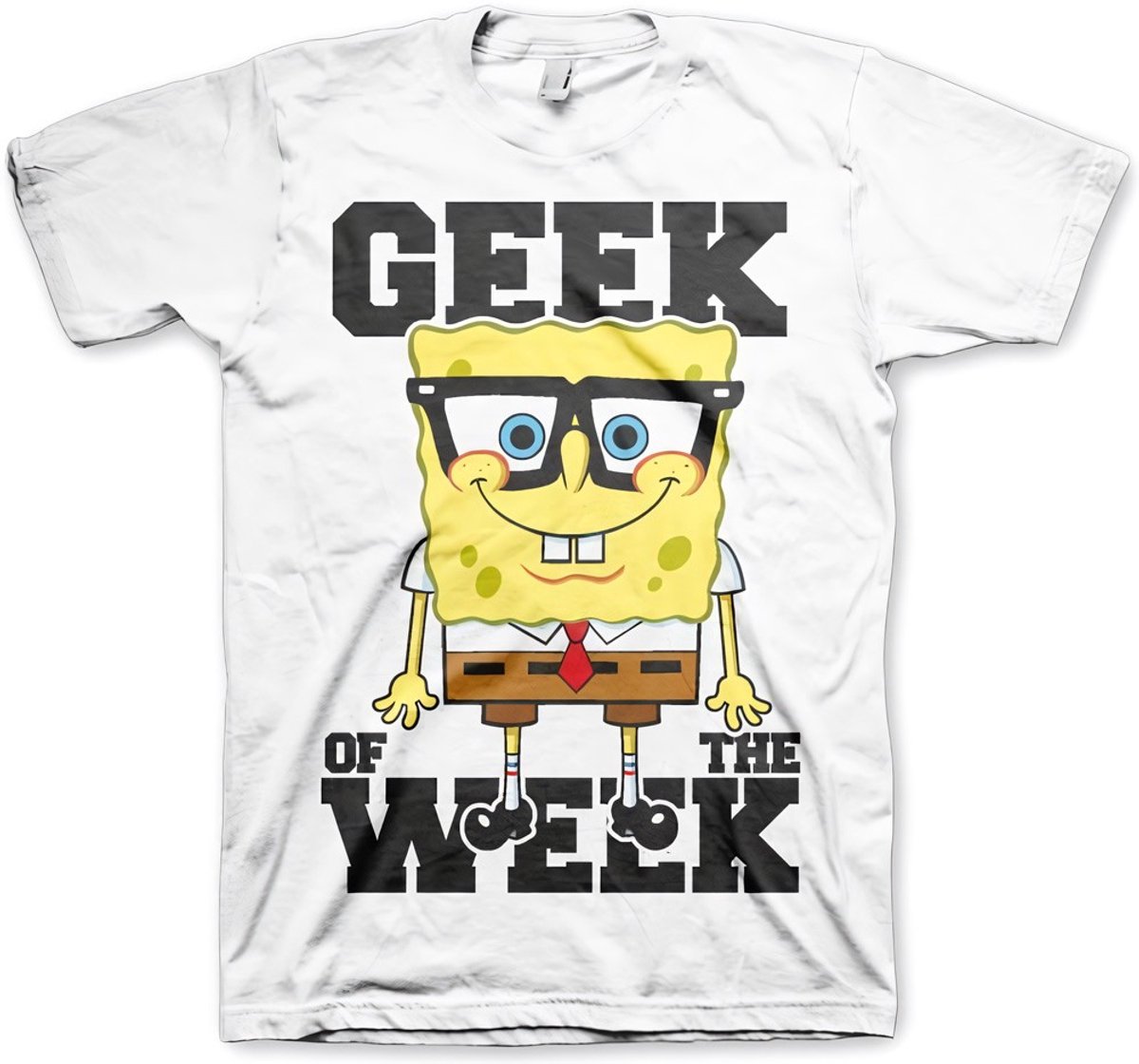 SpongeBob SquarePants Geek Of The Week T-Shirt White-L