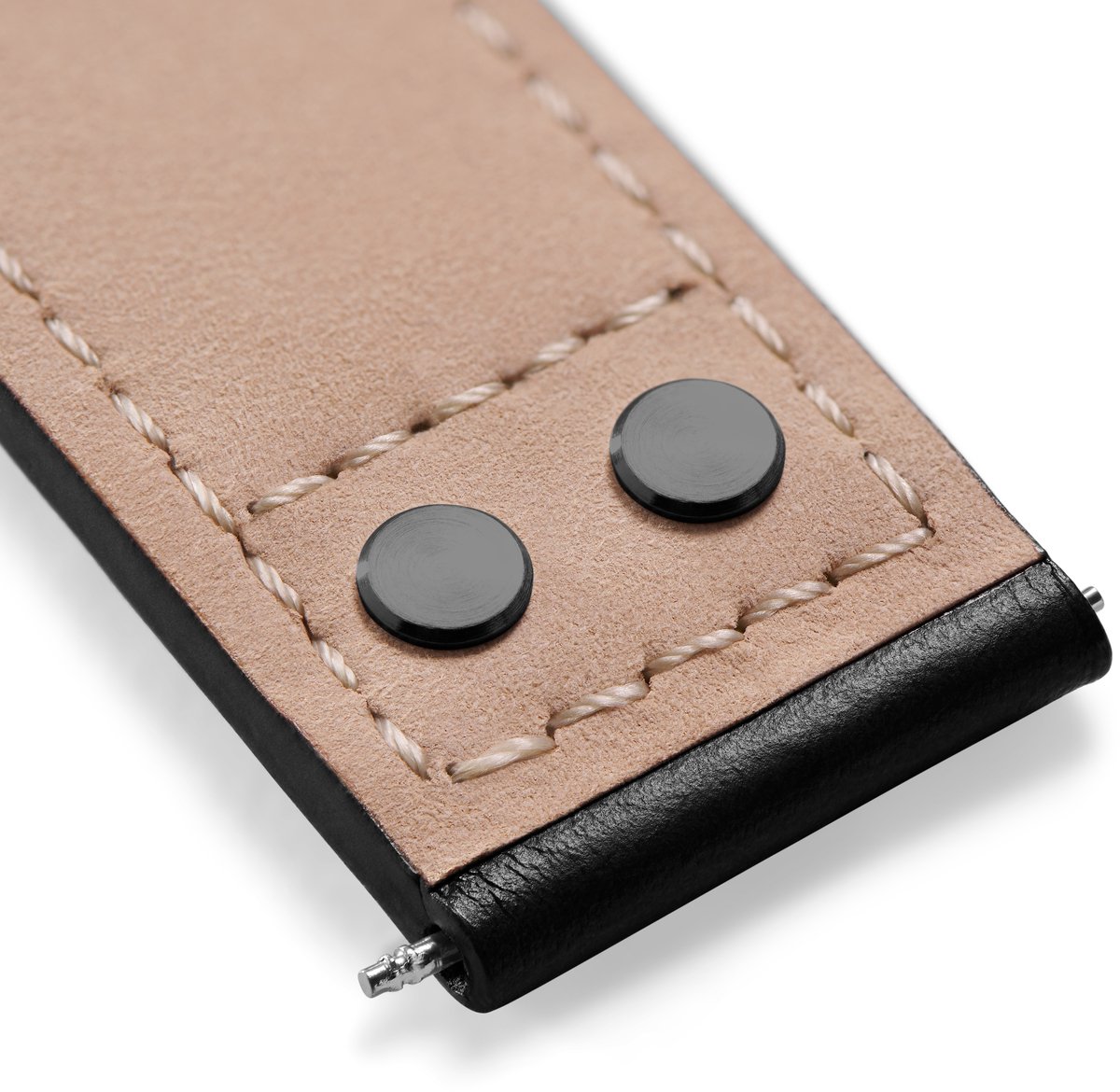 Zwart Leren bandje voor Pilotenhorloge