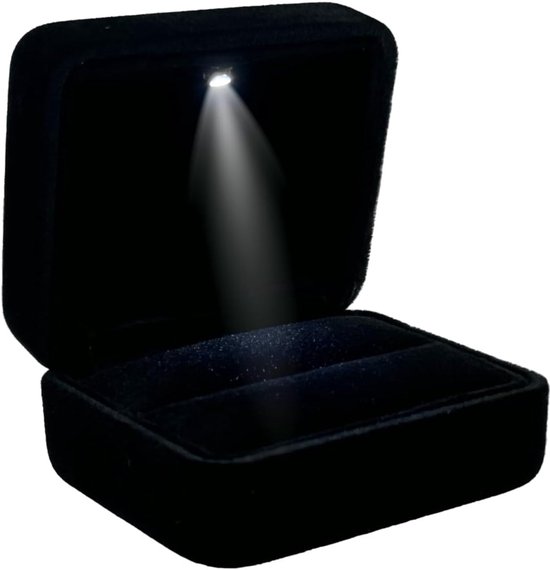 Lukana Ringdoos met een echte Roos - Ringendoos - Kleur Roos: Blauw