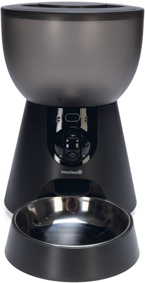 Beeztees Cam Automatische Voerautomaat Kat Smart met camera - voerbak - Antraciet - 4 liter thumbnail 2