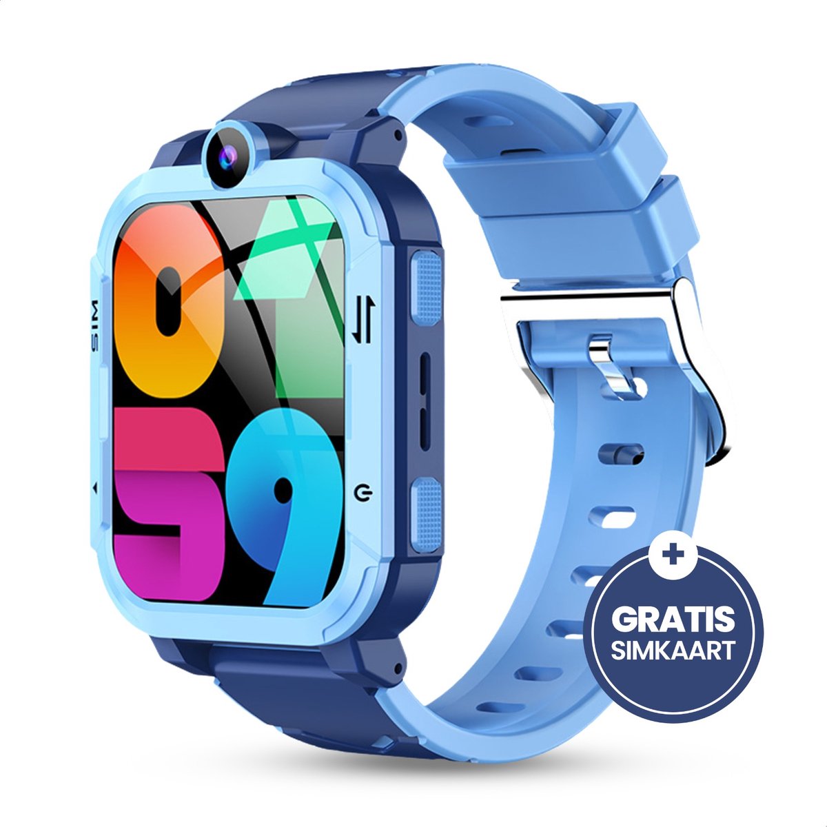 Trakidz Smartwatch kinderen - Jongen & meisje - Kinderhorloge - Gps - Horloge kids - blauw