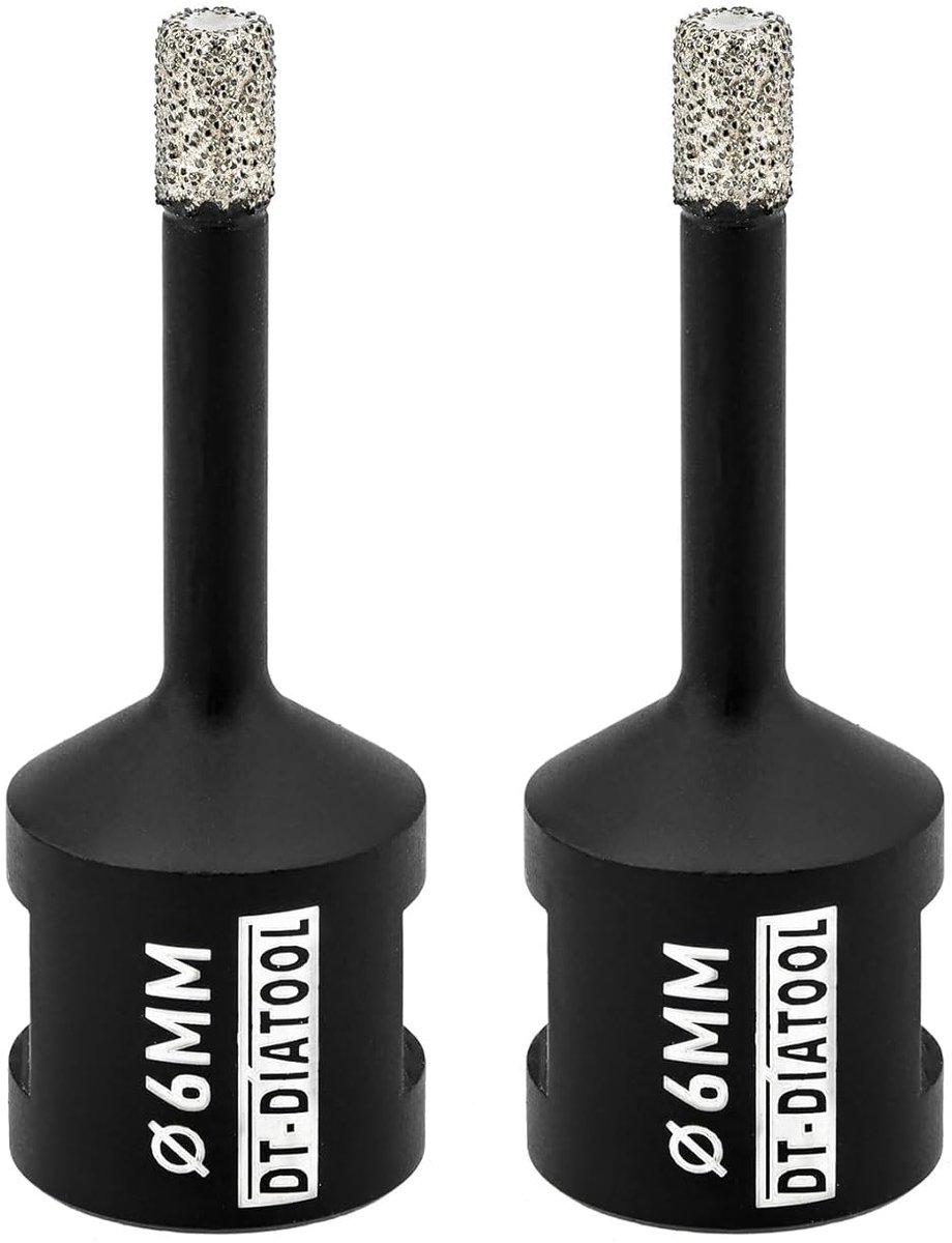 Diamant Boor - Gatenzaag Droog - Tegels Boren - Vacuüm Gesoldeerd - 6mm - Zilver