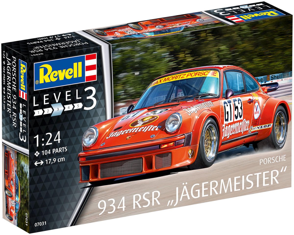Revell Modelbouwpakket Auto - 07031 Porsche 934 RSR -Jägermeister- Plastic - 1:24 - Modelbouw — afbeelding 11