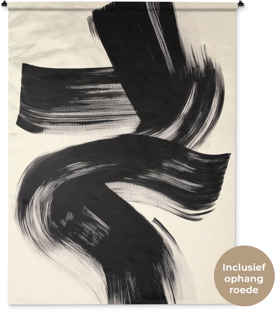 Tapisserie murale 150x200 cm - Rayures - Zwart - Abstrait - Tapisserie murale - Tapisseries