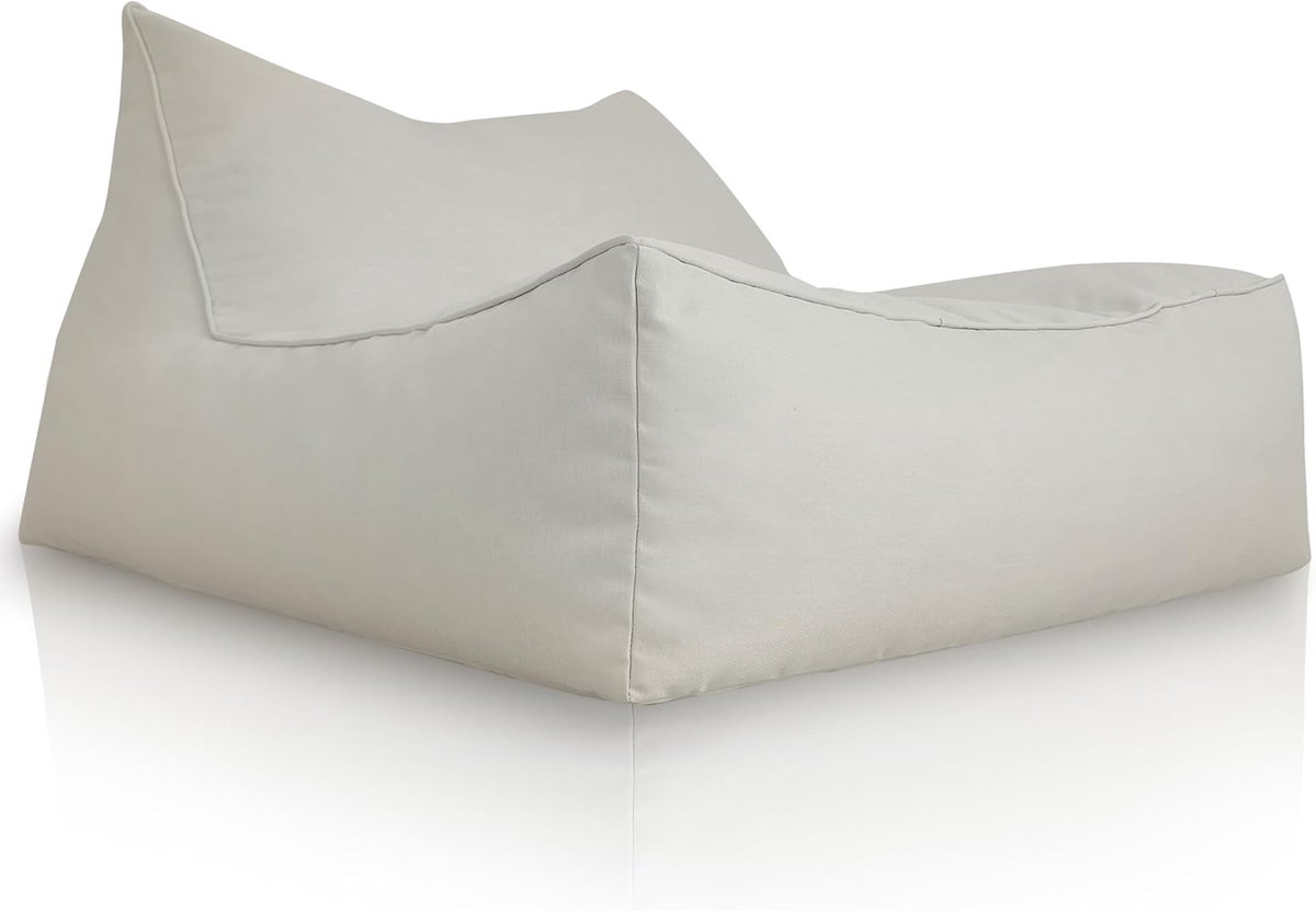 Enorme zitzak XXL voor buiten en binnen, beige, perfect voor 2 personen