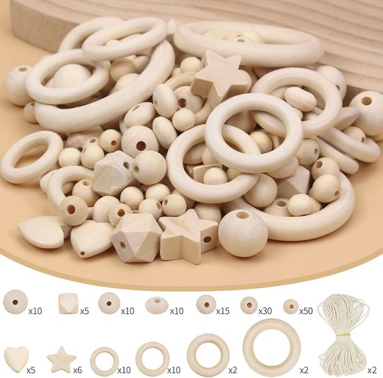 HERZWILD 72 stuks houten kralen met letters letterkralen HERZWILD 72 stuks houten kralen met letters letterkralen