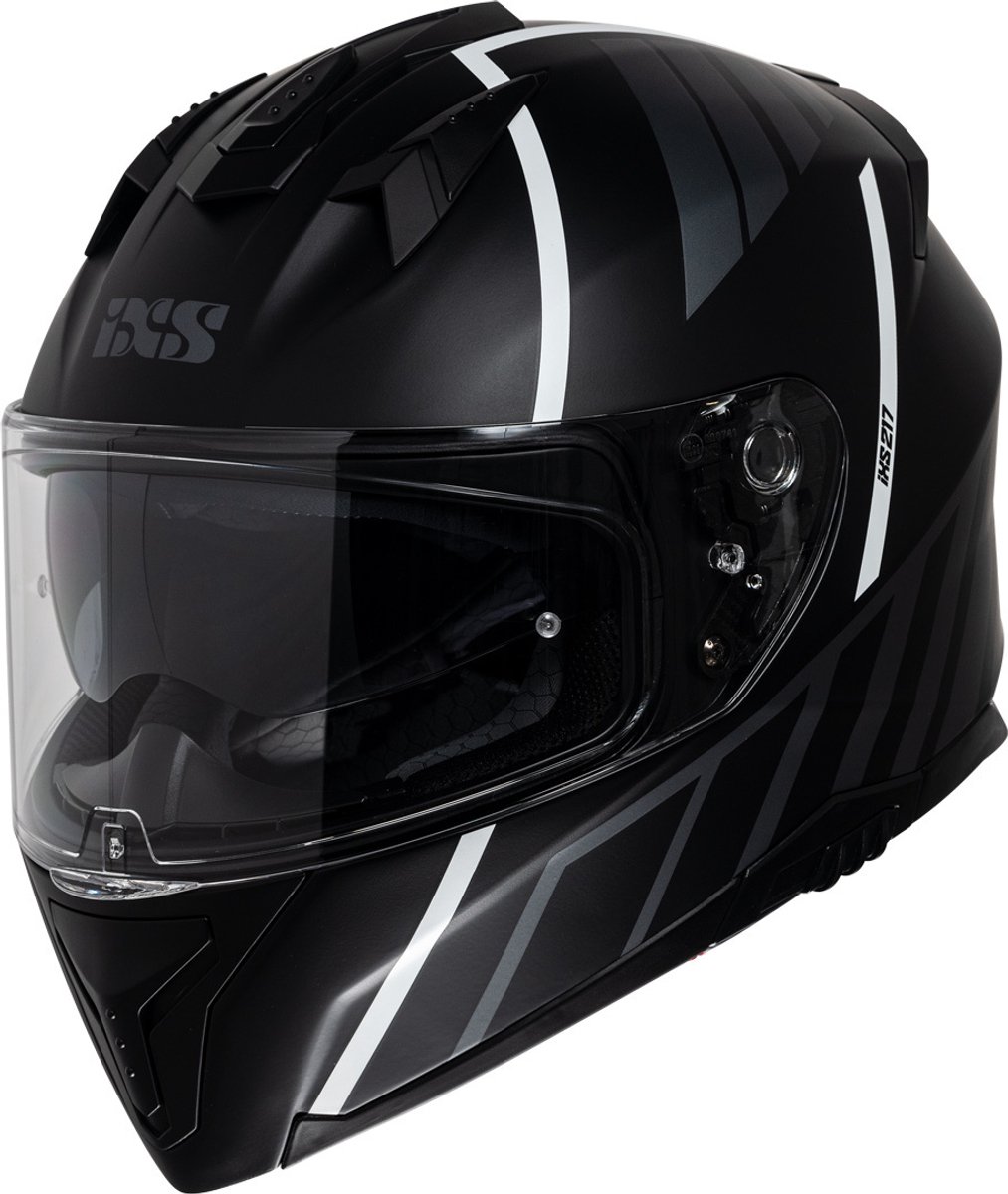 IXS iXS217 2.0 Mat Zwart Wit Integraalhelm - Maat XXL - Helm