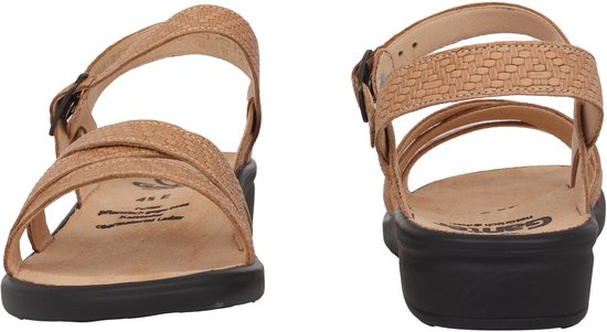 CUSHIONAIRE Sandalo Laker Donna Con Plantare Morbido +Comfort, Colore Navy, Taglia 37 EU, Pelle Vegana