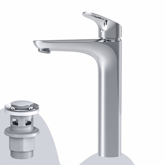 GROHE Swift, Waschtischarmatur, wassersparend (Wasserhahn für das Bad, Badarmatur mit Zugstangen-Ablauf, 18cm hoch, mit 3in1 Werkzeug, einfache Installation am Waschbecken), chrom, 24325001 GROHE Swift, Waschtischarmatur, wassersparend (Wasserhahn für das Bad, Badarmatur mit Zugstangen-Ablauf, 18cm hoch, mit 3in1 Werkzeug, einfache Installation am Waschbecken), chrom, 24325001