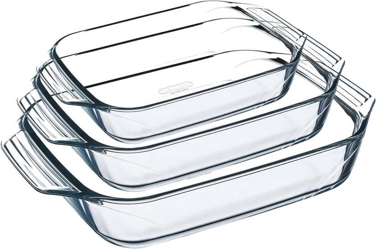 Ovenschaal van Borosilicaatglas - Transparant - 39 mm X 25 mm