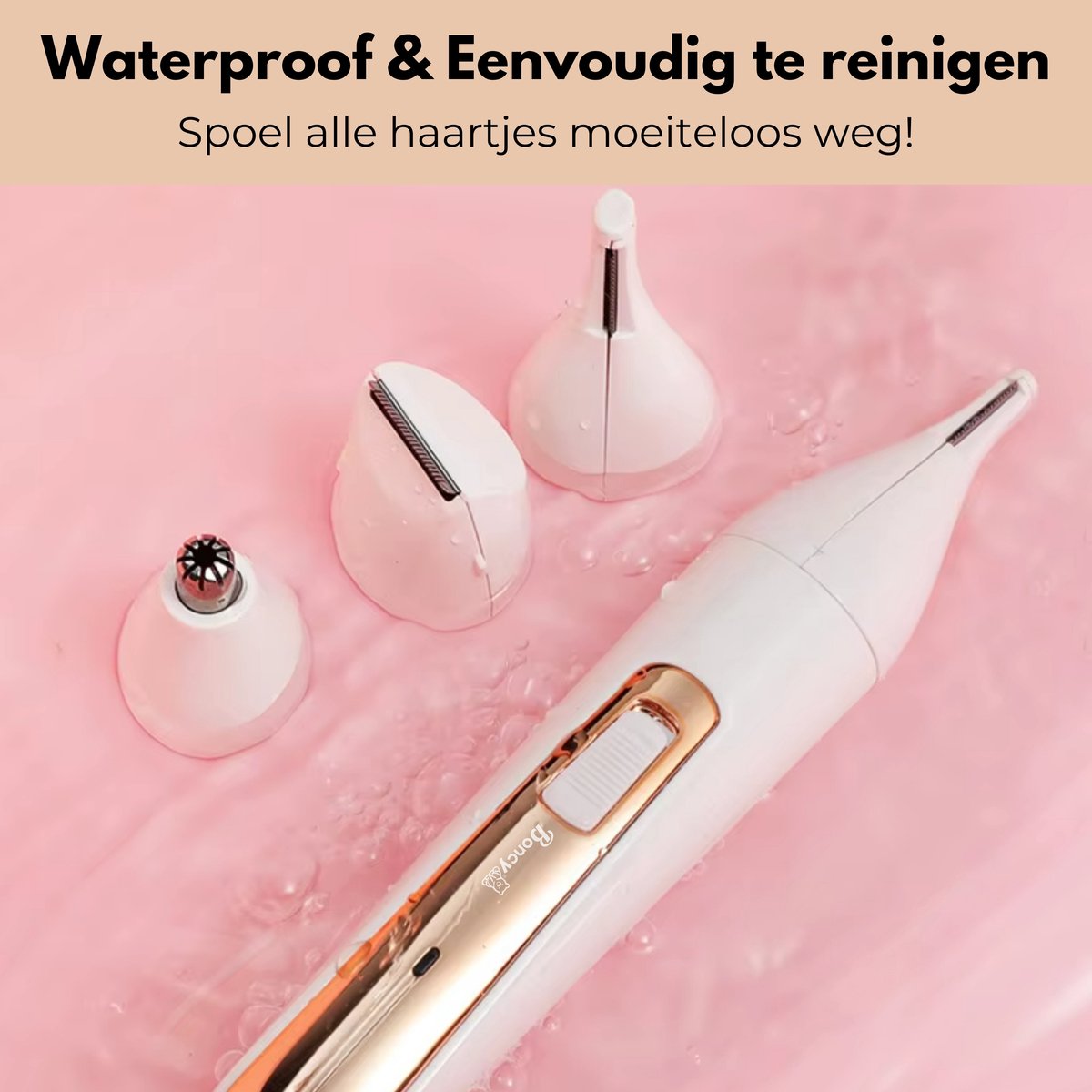 Boncy® Ladyshave 4 in 1 Haar Trimmer - Ladyshaves voor Vrouwen Oplaadbaar - Ontharingsapparaat Vrouw - Scheerapparaat Gezicht Dames thumbnail 6
