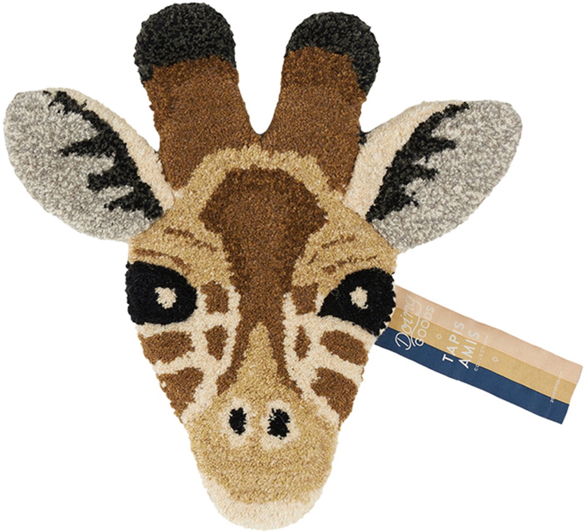 Doing Goods Gimpy Giraffe Head Rug - Brown
