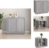 Buffet vidaXL - Commodes - Armoire - Buffet armoire - Buffet 80x34x75 cm bois traité couleur chêne Sonoma gris