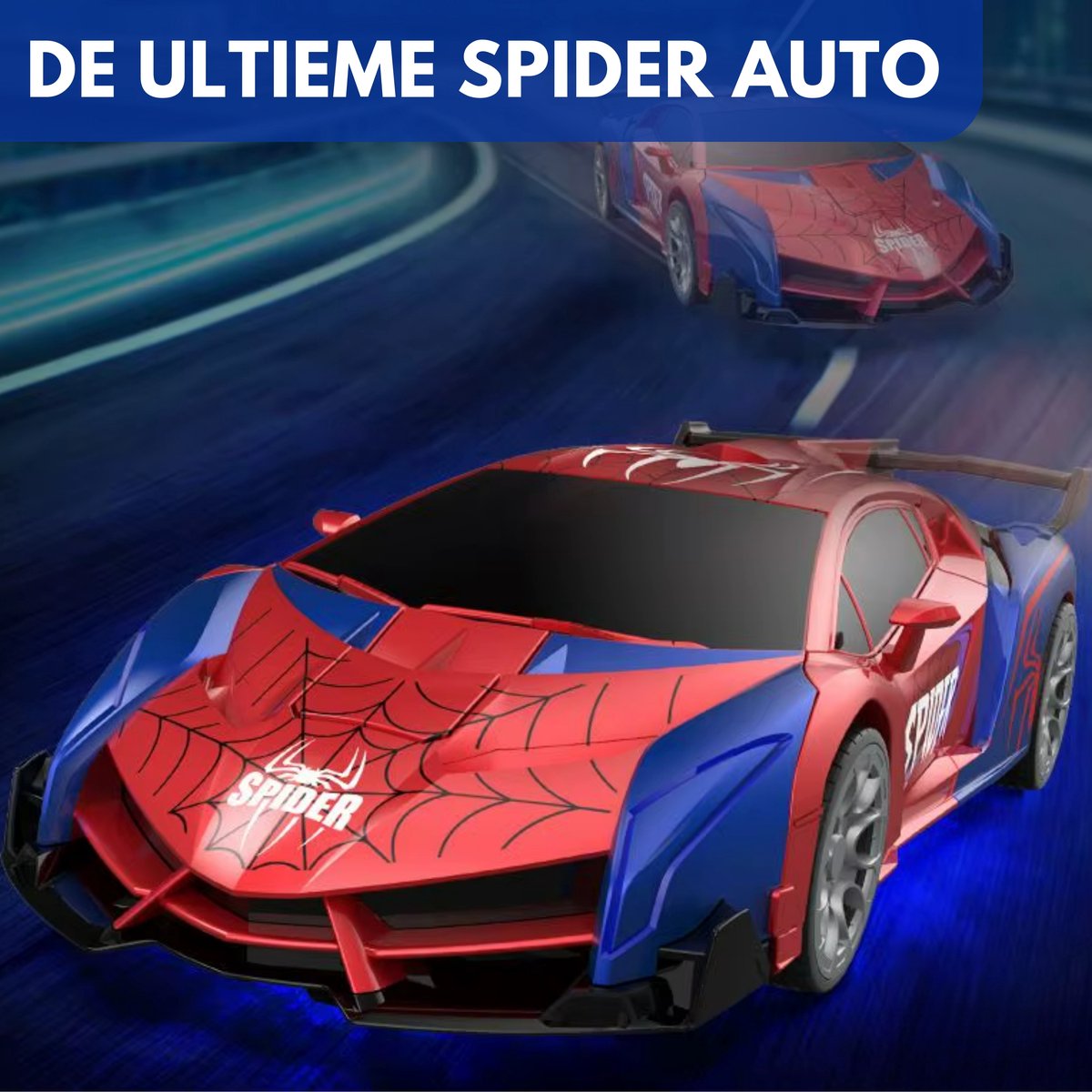 Boncy® Bestuurbare RC Auto - Transformerend Robot Speelgoed Binnen & Buiten - Afstandbestuurbaar Race Drift Car - Jongens Meisje - Afstandsbestuurbaar Raceauto Accu Spiderman Alternatief Stuntauto - Bestuurbaar Elektrisch Autos Afstandsbediening — afbeelding 2
