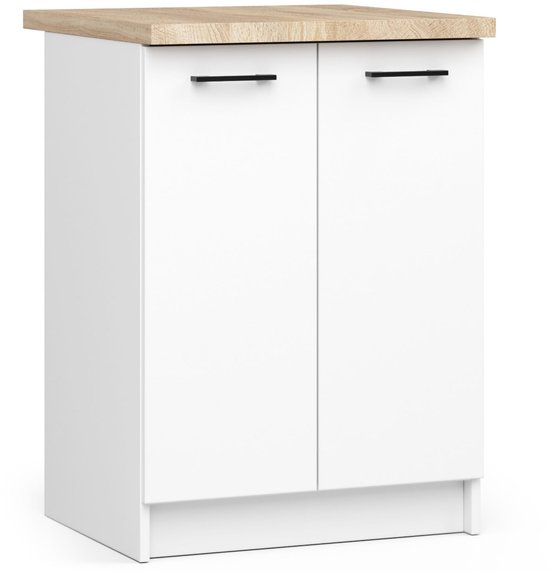 Meuble de cuisine modulaire OLIWIA S60 avec meuble haut/bas 2 Portes / AKORD Furniture Factory / Wit / 60 x 85 x 46 cm