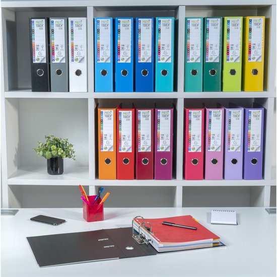 Exacompta 10x Prem'Touch® PP Ordner met hefboom - Rug 80mm - A4 maxi - Paars - 53357E