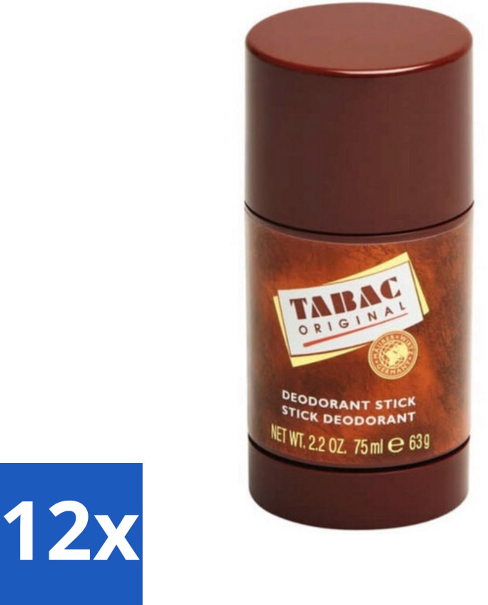 Tabac Original Deodorant Stick 75 ml - Voordeelverpakking - 12 stuks