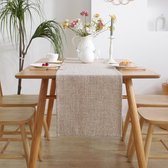 Chemin de table de style bohème campagnard - chemin de table en lin 33x228cm - chemin de table tissé à la main - convient pour la salle à manger, la table basse, la cuisine