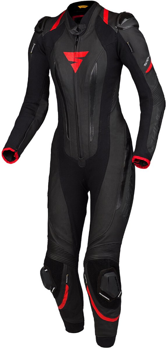 SHIMA Miura RS Dames Zwart Rood 1-Delig Motorpak - Racepak
