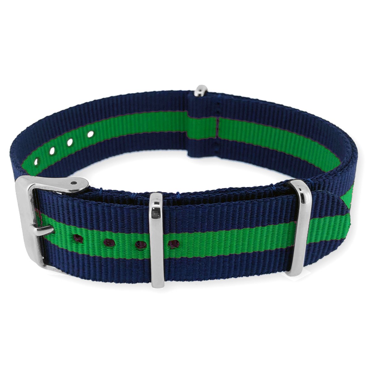 NATO Horlogeband G10 Military Nylon Strap - Original NATOS.com® - Regimental Blauw Groen 18mm