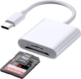 TYPE-C naar SD+TF Dubbele Kaartlezer - Snelle Gegevensoverdracht voor Windows, Mac, Linux, Android en HarmonyOS