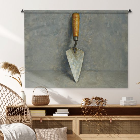 Wandkleed 120x90 cm - Wanddoek Troffel - Verf - Gereedschap - Wandtapijt - Wandkleden