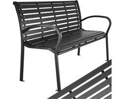 tectake® 3-zits tuinbank, premium tuinmeubelbank, weerbestendige bank, draagvermogen tot 200 kg, 126 x 62 x 81,5 cm, wintertuinmeubel, als balkonbank, houten tuinbank, tuinmeubelbanken