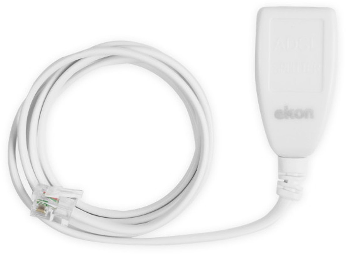 Ekon ECTELFIXADSLFIL telefoonkabel 1 m Wit