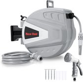 Bol.com Slanghaspel 20M 180° draaibaar Premium automatisch tuinslanghaspel rond met waterpistool Bestand tegen knikken en schuren aanbieding