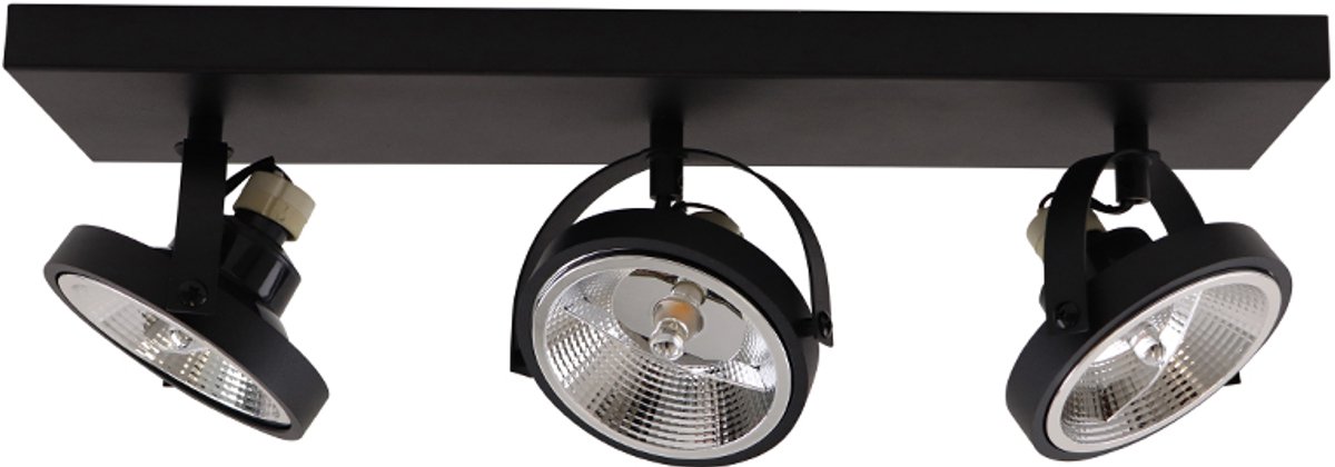Olucia - MORRIS - Plafondlamp - Zwart - Vorm: Rond