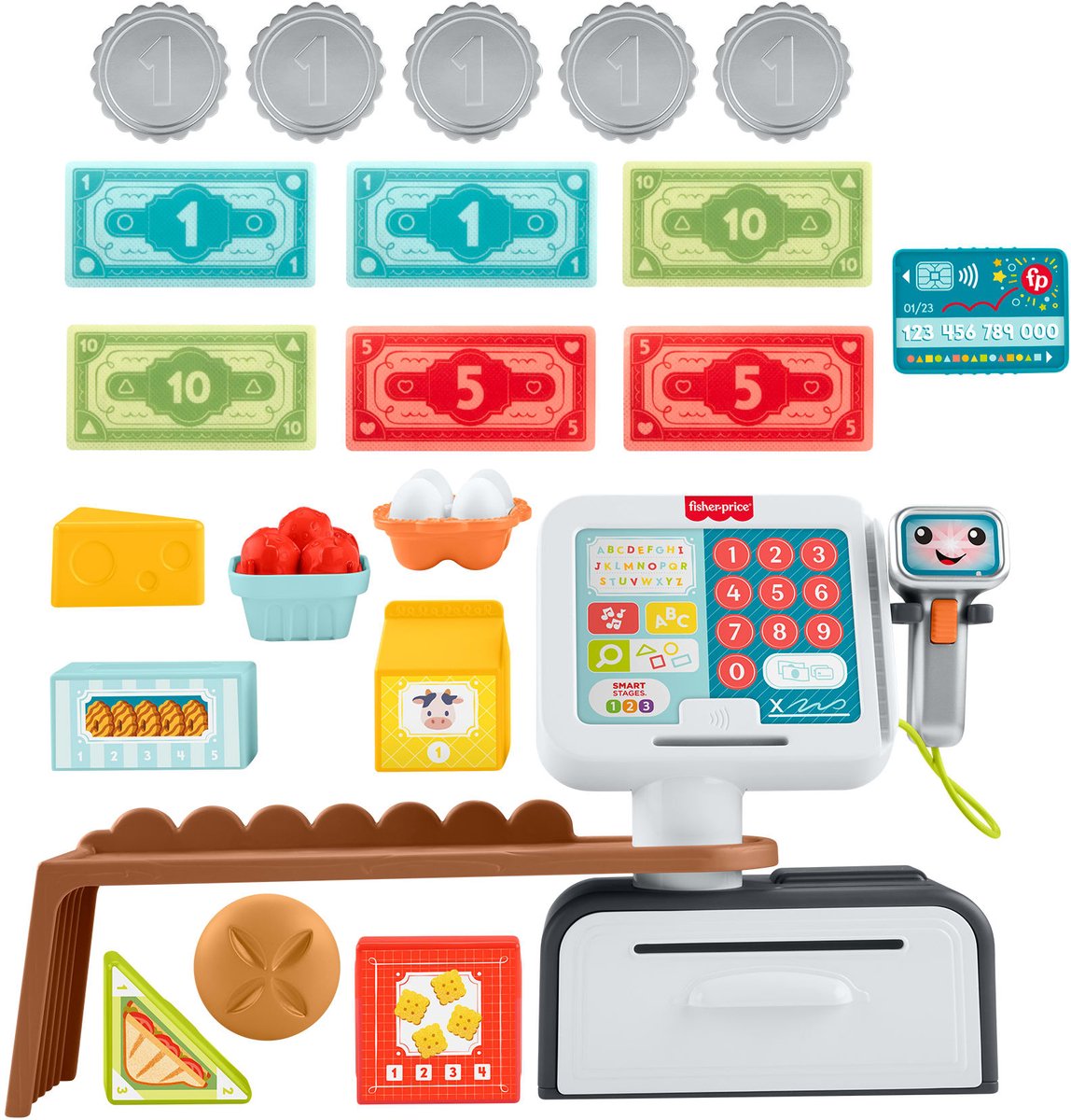 Fisher-Price Leerplezier Tellen en Shoppen - Speelgoedkassa — afbeelding 7
