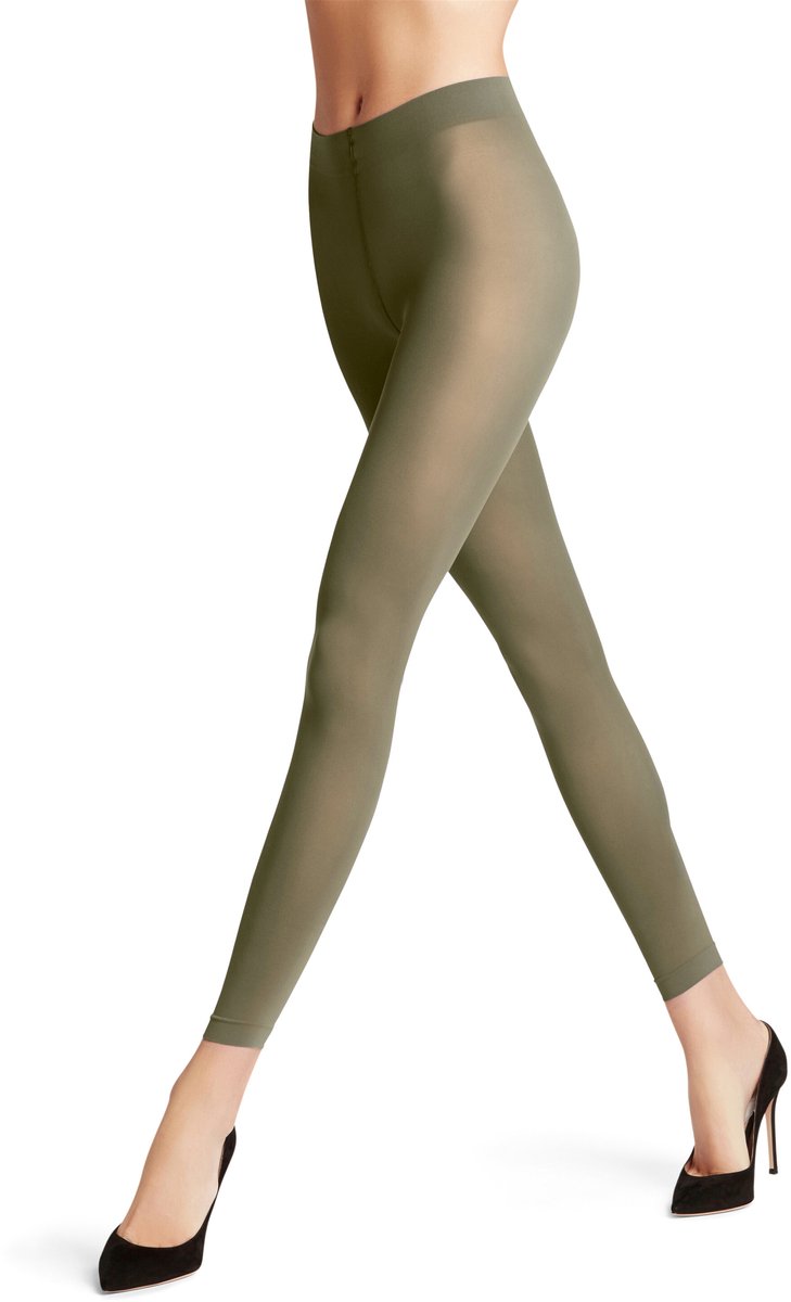FALKE Pure Matt eenkleurig materiaal ondoorzichtig 50 DEN legging dames groen - maat S