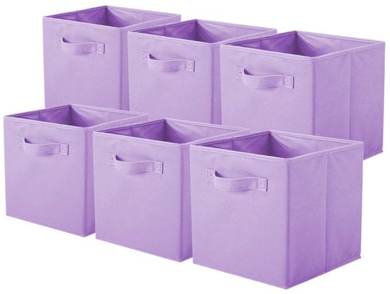 Solution de rangement spacieuse Ibenzoa® : 6 cubes en Tissus pliables pour Diverse scénarios d'utilisation