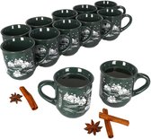 VDN Dubbelwandige Koffieglazen Theeglazen met oor - 300 ML mokken - Set Van 6 Handgeblazen Cappuccino Latte Macchiato Glazen Dubbelwandig