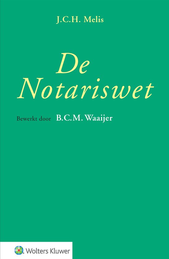 De Notariswet - cover