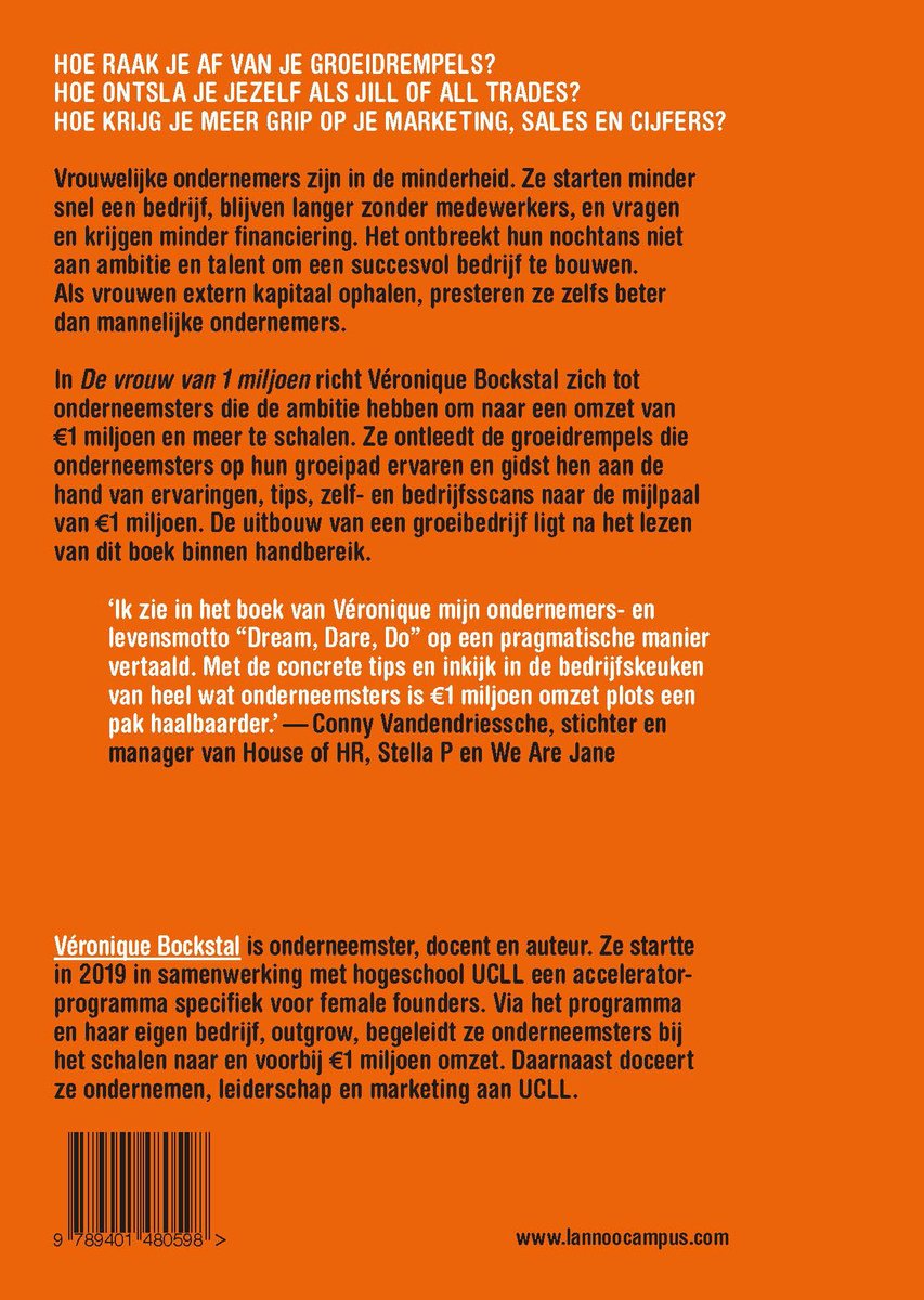 De vrouw van 1 miljoen - back cover