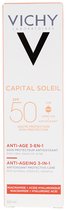 Bol.com Vichy Capital Soleil SPF50 3-in-1 Anti-Aging Antioxidante Zonbescherming - Gelaat 50ml aanbieding