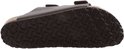Zijzicht van een bruine Birkenstock Arizona slipper met profielzool.