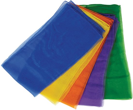 12 Stuks Sensorische Danssjaals 60x60 Cm - Kleurrijke Jongleersjaals Voor Kinderen, Gymnastiek En Optredens