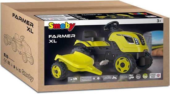 smoby Tracteur Farmer XL Noir Remorque Black Friday New Prices Bébé