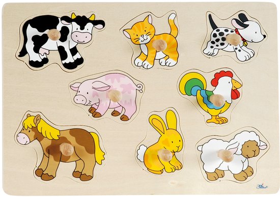 Goki Noppenpuzzel Dieren van Merkloos — afbeelding 2