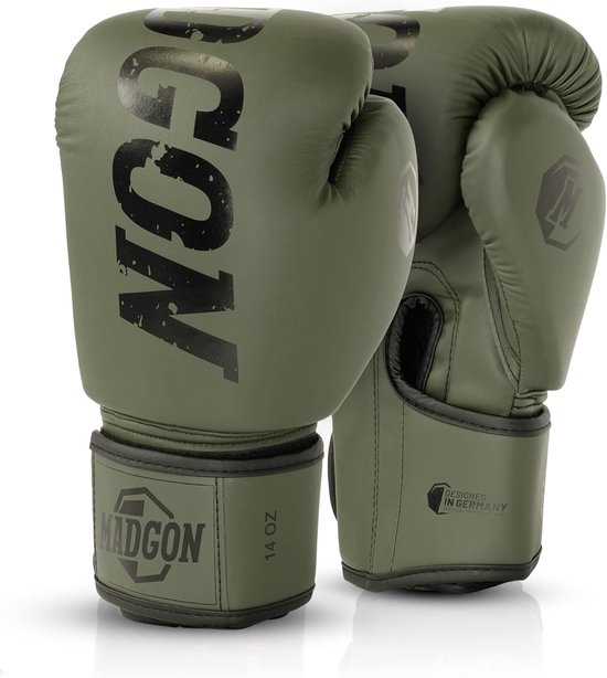 LangRay Bokshandschoene, MMA Handschoenen Pu Sparring Handschoenen Sparren en Boksen met Optimale Schokdemping Kickbokshandschoenen Hoog Draagcomfort Fit Muay Thai Kick Boksen,Zwart,16oz