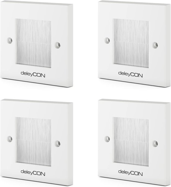 TNP Borstel Voorplaat Voorplaat Muurplaat - Enkele Gang Kabel Toegang Borstel Borstelharen Stijl Riem Opening Poort Insert Socket Bedrading Plug Jack Decoratieve Cover Outlet Mount Panel (Zwart) (5