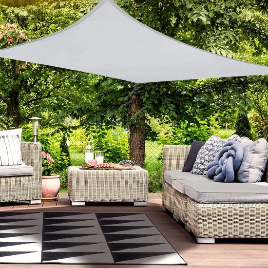 Rechthoekig Zonnezeil 4x5m Waterdicht Schaduwdoek UV-bescherming For Tuin Terras Terras Kamperen (Color : Beige, Size : 2x2m