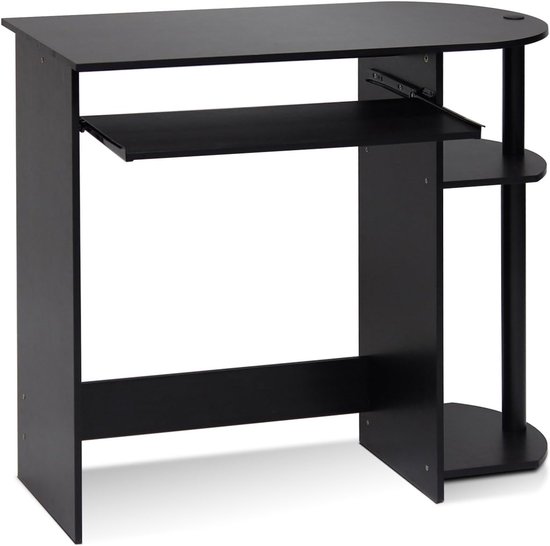 Computertafel bureau - modern en stijlvol - 1 stuk - espresso/zwart ...