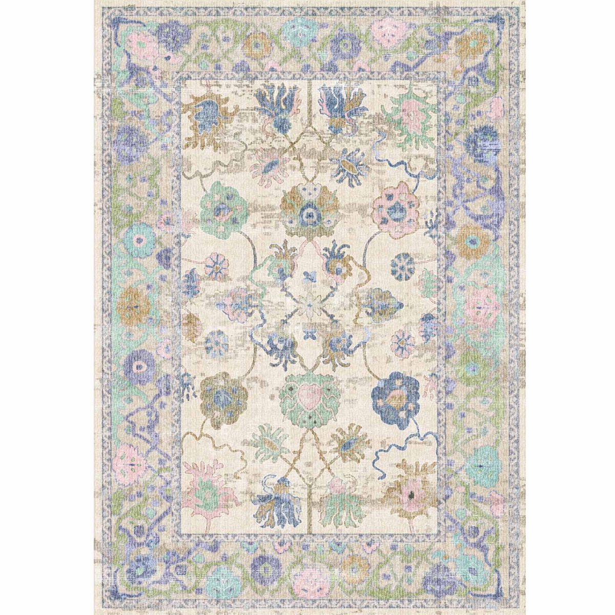 Bamyum Simay Bedrukt Tapijt Chenilleprint Machine Made 80 x 300 cm, Vintage Tapijt Slaapkamer, Antibacterieel Antislip Ondervloer Keukentapijt