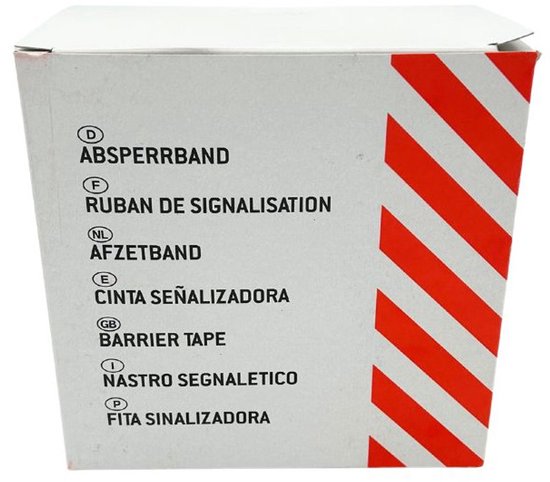 VCTparts® Afzetlint - 500m Rood/Wit - Sterk Afzetband voor Markeren en Afzetten Verpakt in Afroldoos — afbeelding 5