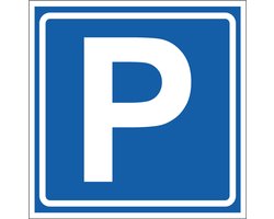 Parkeerbord, kunststof, E4 200 x 200 mm